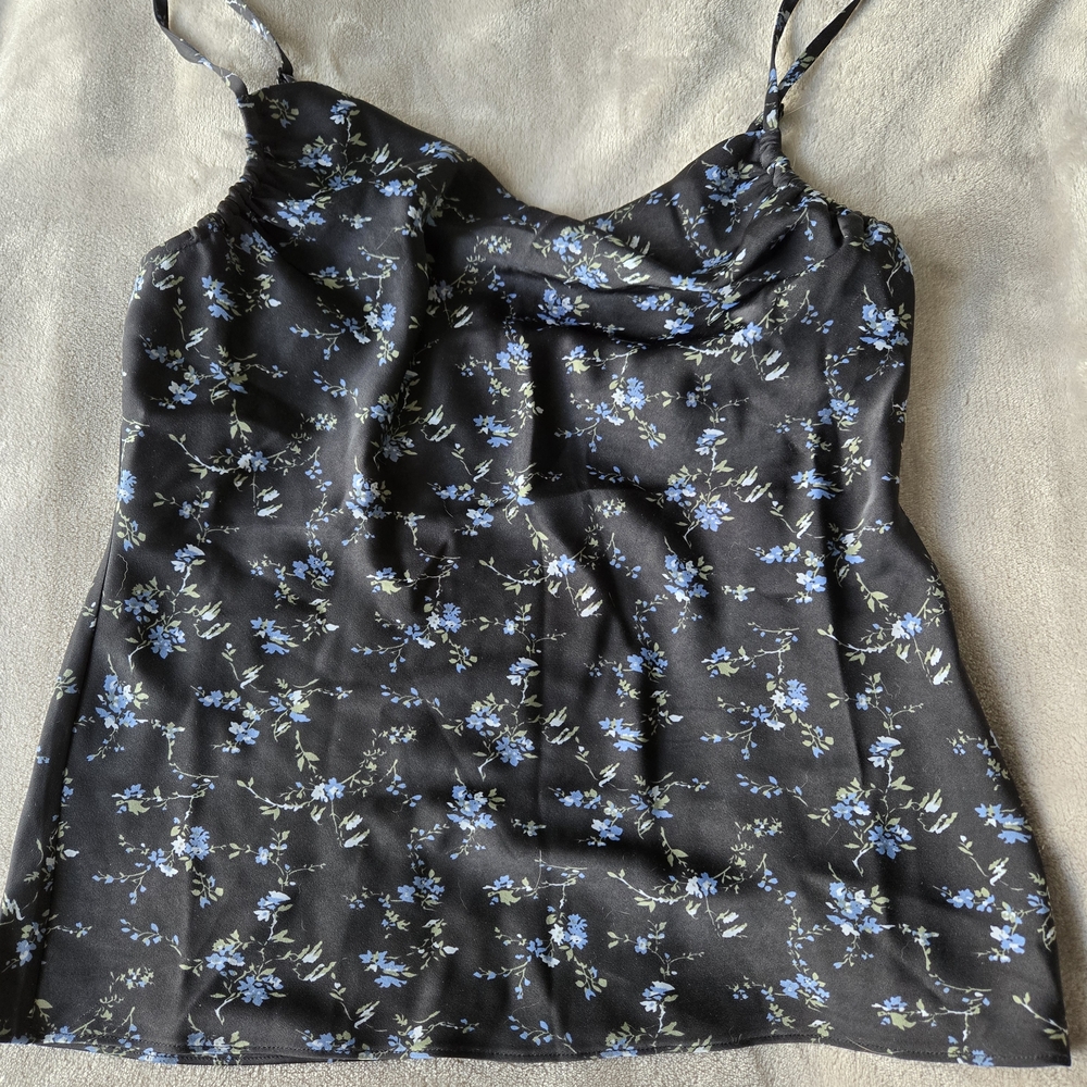 OAK + FORT Gray Spaghetti Strap Fitted Camisole